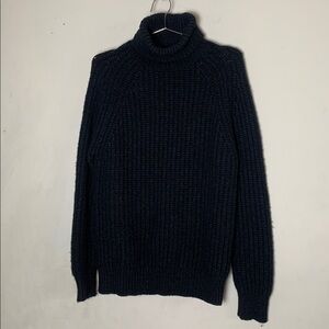 AllSaints Yak Wool Blend Black MAST FUNNEL NECK SWEATER MENS Size XS